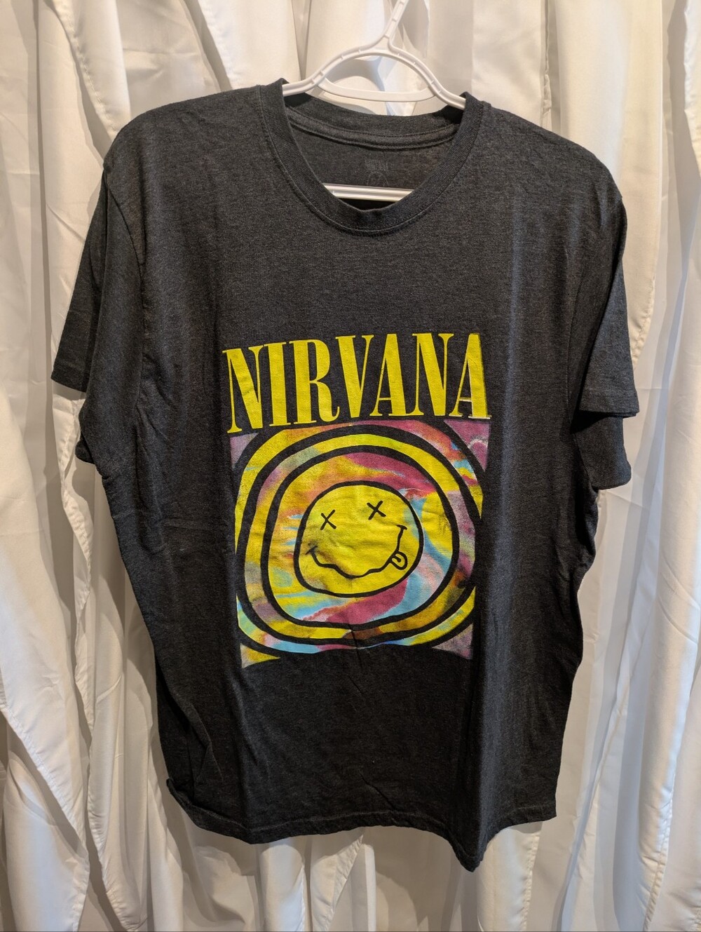 17 Vintage-Style Nirvana Graphic T-Shirt - Grey - Size 2XL